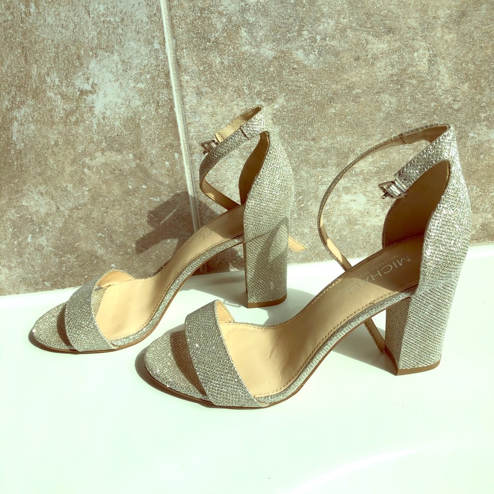 Silver sparkling Michael Shannon heel